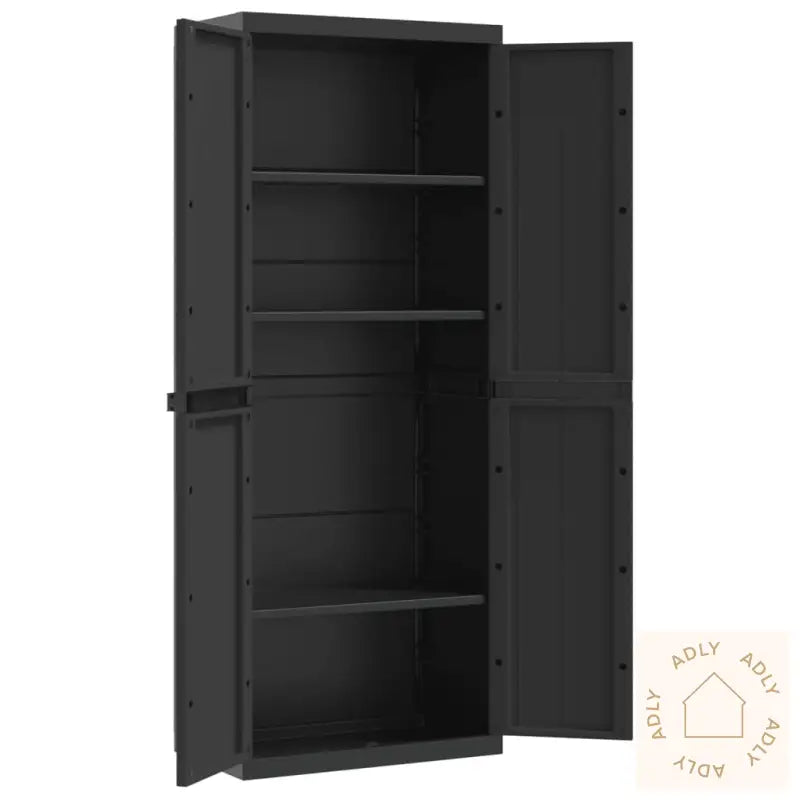 Oppbevaringsskap For Hage Svart 65X37X165 Cm Pp