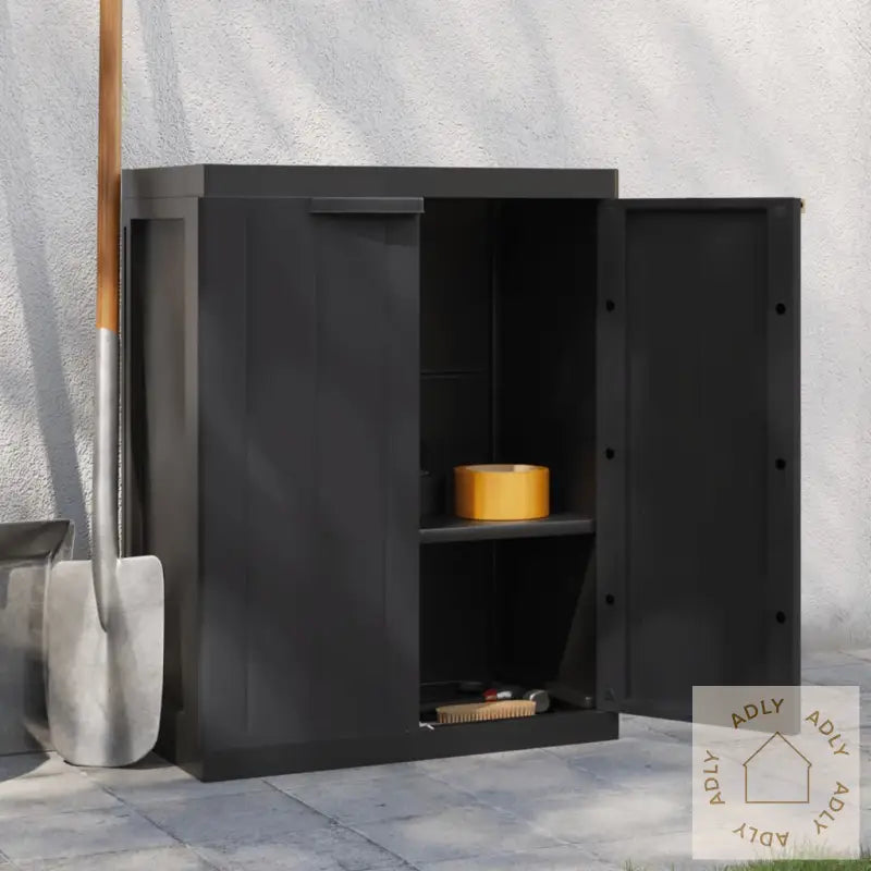 Oppbevaringsskap For Hage Svart 65X37X85 Cm Pp