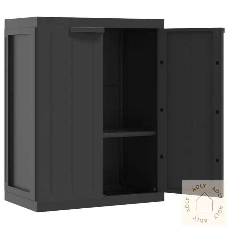 Oppbevaringsskap For Hage Svart 65X37X85 Cm Pp