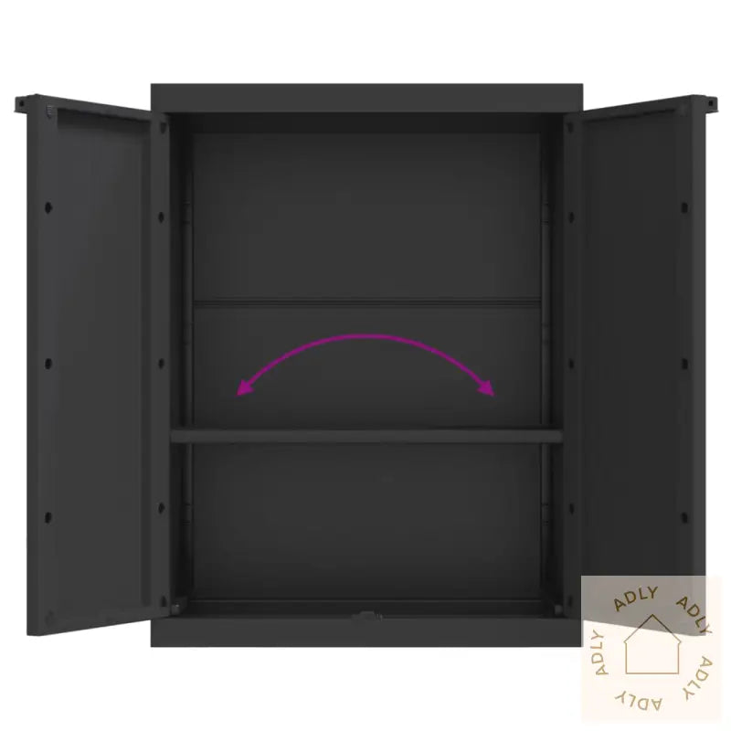 Oppbevaringsskap For Hage Svart 65X37X85 Cm Pp