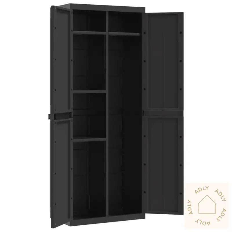 Oppbevaringsskap For Hage Svart 65X37X165 Cm Pp
