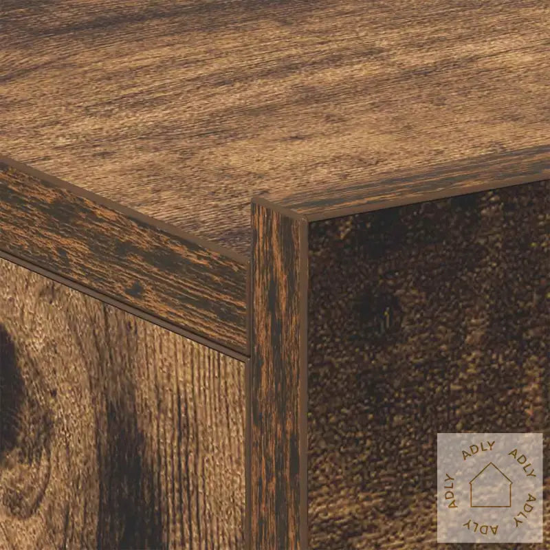 Flytende Nattbord Røkt Eik 40X30X15 Cm Konstruert Tre