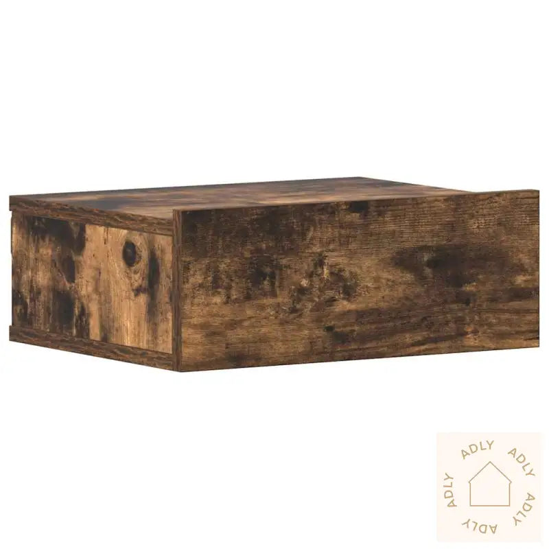 Flytende Nattbord Røkt Eik 40X30X15 Cm Konstruert Tre