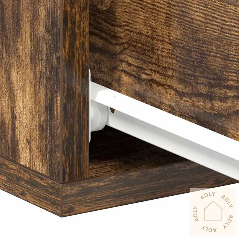 Flytende Nattbord Røkt Eik 40X30X15 Cm Konstruert Tre