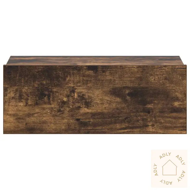 Flytende Nattbord Røkt Eik 40X30X15 Cm Konstruert Tre