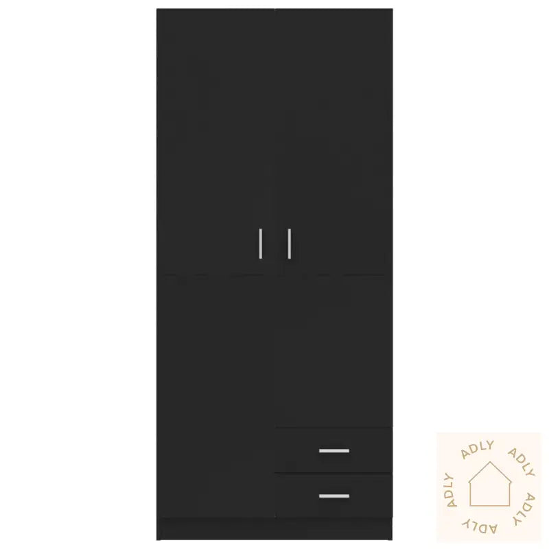 Garderobe Svart 80X52X180 Cm Konstruert Tre