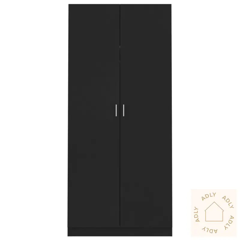 Garderobe Svart 90X52X200 Cm Konstruert Tre