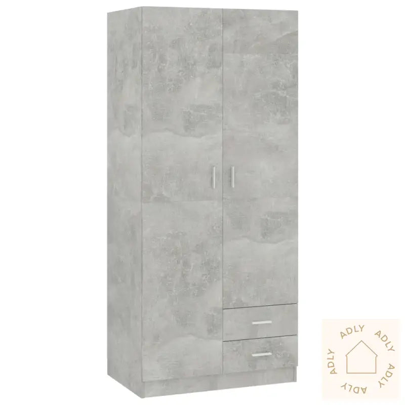 Garderobe Betonggrå 80X52X180 Cm Konstruert Tre