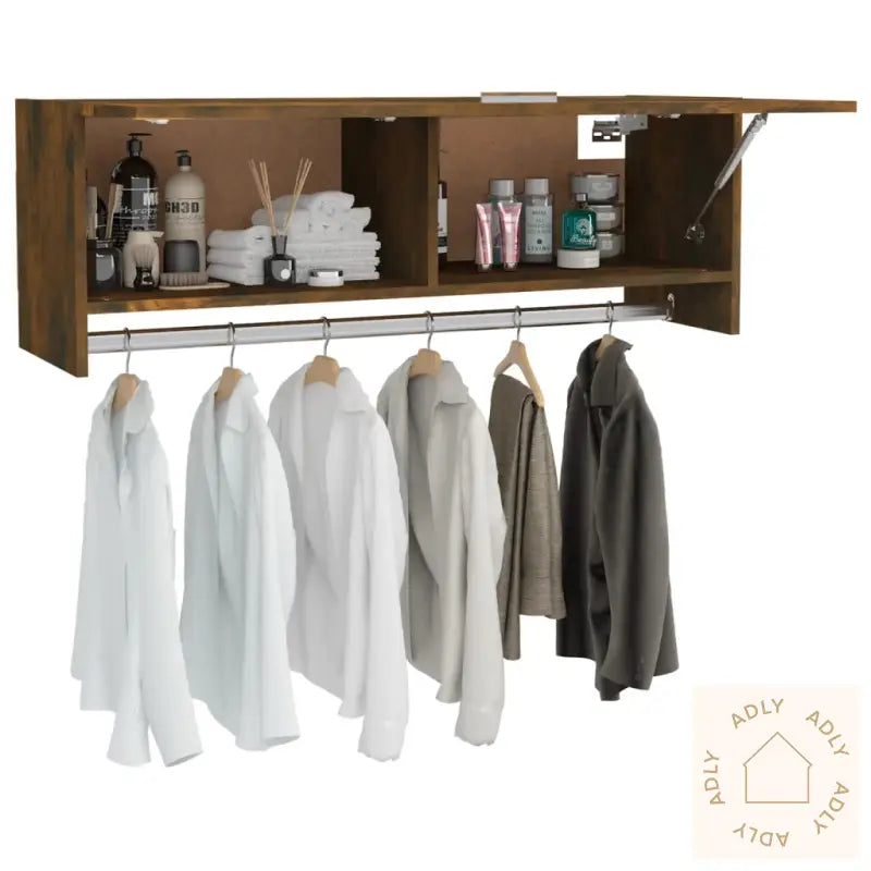 Garderobe Røkt Eik 100X32,5X35 Cm Konstruert Tre
