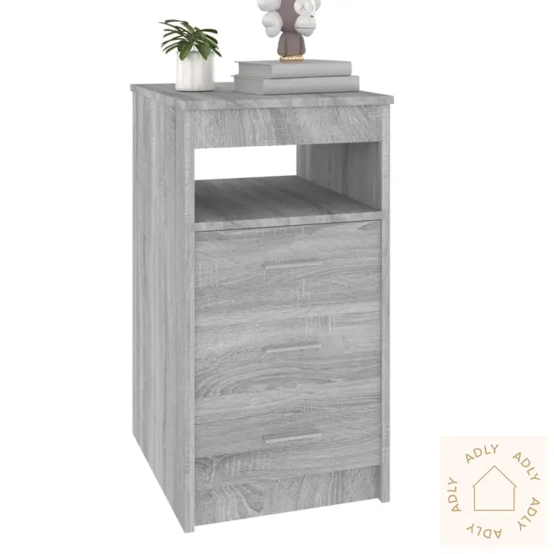 Kommode Grå Sonoma 40X50X76 Cm Konstruert Tre