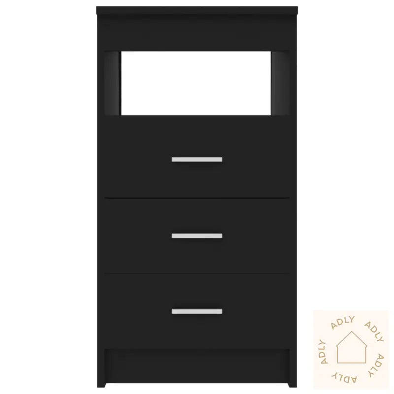Kommode Svart 40X50X76 Cm Konstruert Tre