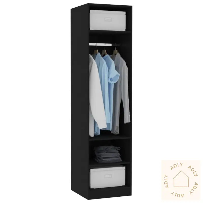 Garderobe Svart 50X50X200 Cm Konstruert Tre