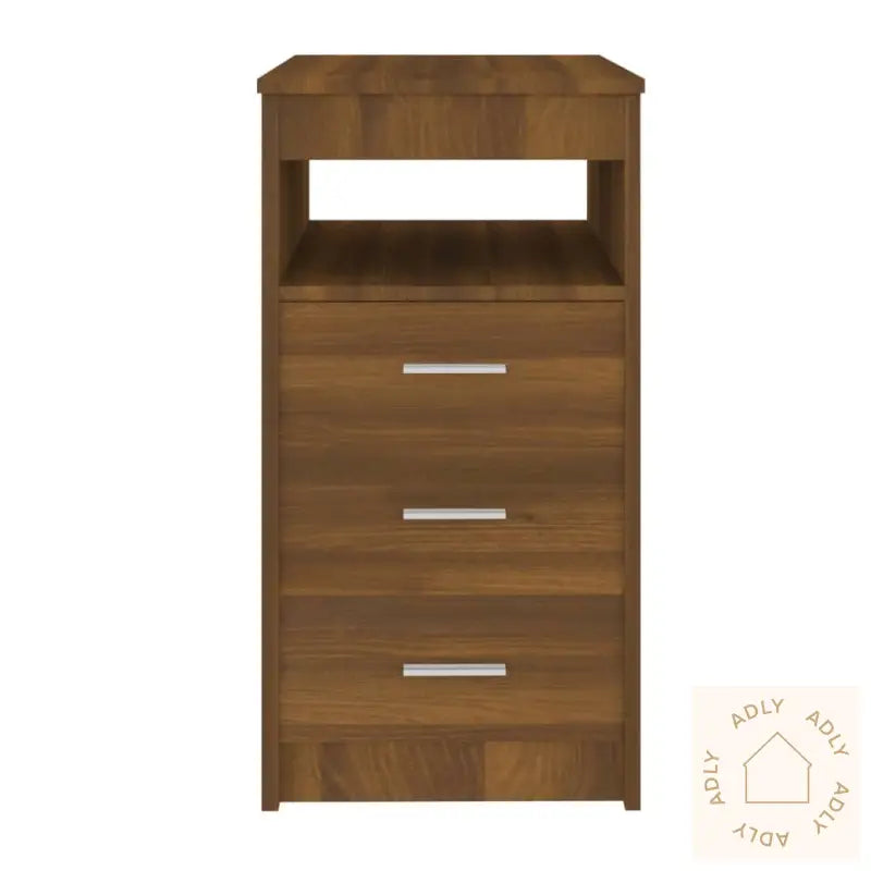 Kommode Brun Eik 40X50X76 Cm Konstruert Tre