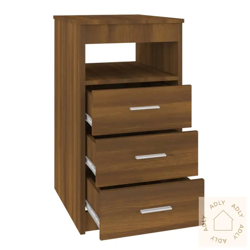 Kommode Brun Eik 40X50X76 Cm Konstruert Tre