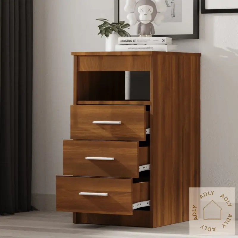Kommode Brun Eik 40X50X76 Cm Konstruert Tre