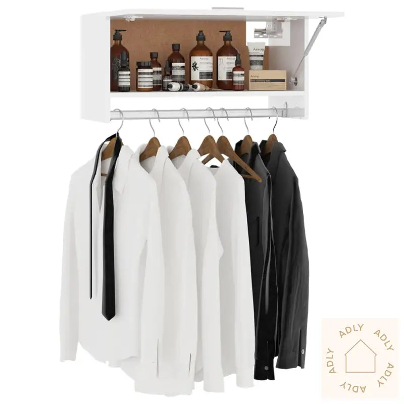 Garderobe Høyglans Hvit 70X32,5X35 Cm Konstruert Tre