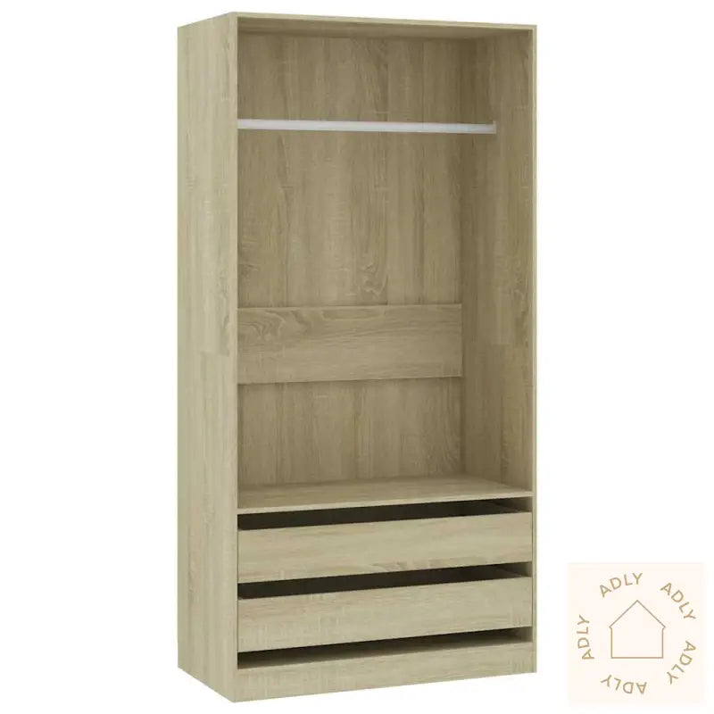 Garderobe Sonoma Eik 100X50X200 Cm Konstruert Tre