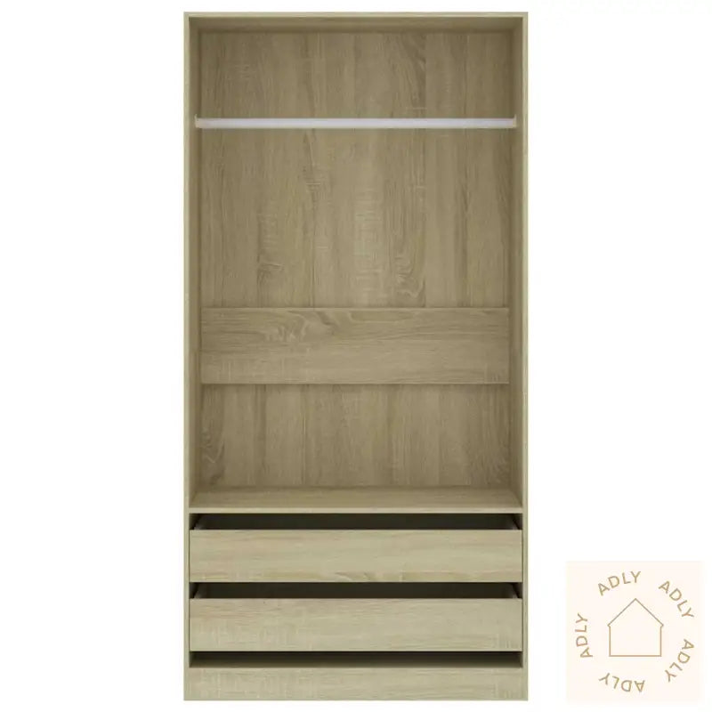 Garderobe Sonoma Eik 100X50X200 Cm Konstruert Tre