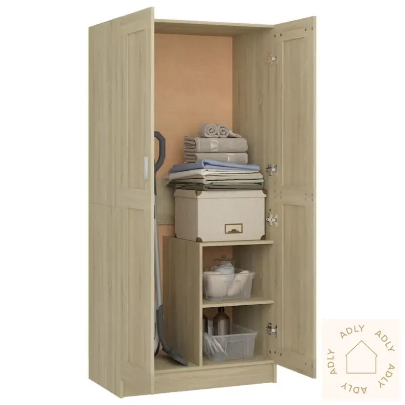 Garderobe Sonoma Eik 82,5X51,5X180 Cm Konstruert Tre