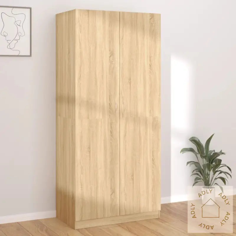 Garderobe Sonoma Eik 90X52X200 Cm Konstruert Tre
