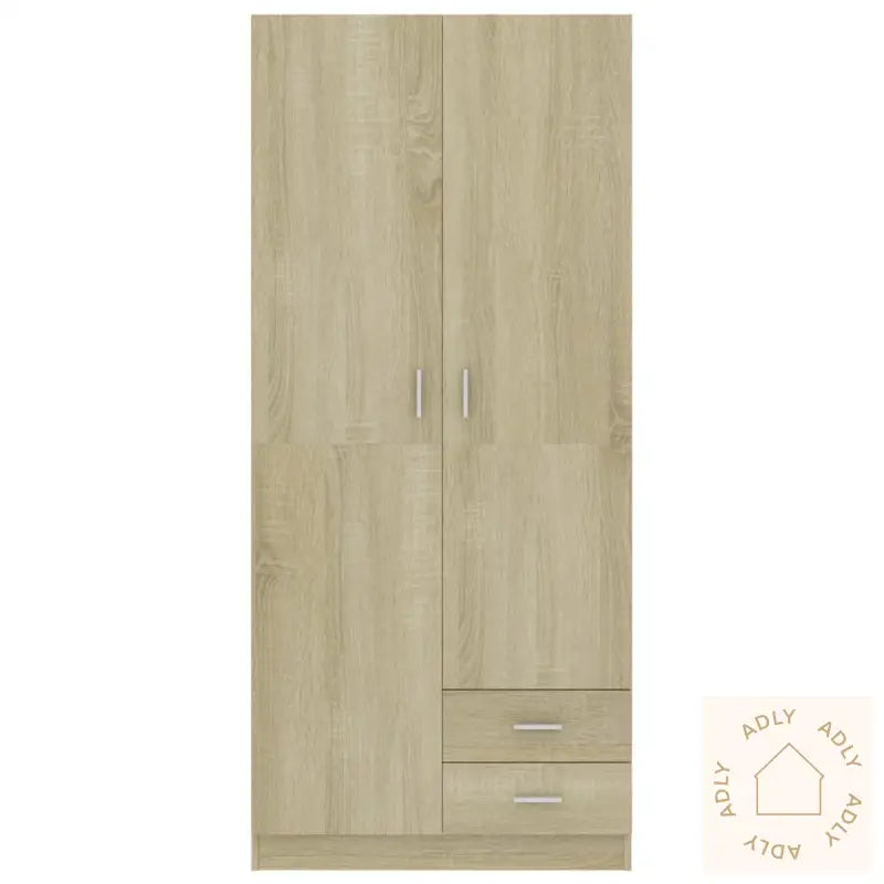 Garderobe Sonoma Eik 80X52X180 Cm Konstruert Tre