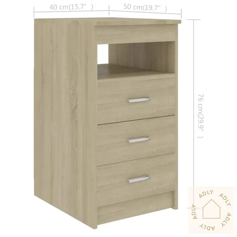 Kommode Sonoma Eik 40X50X76 Cm Konstruert Tre