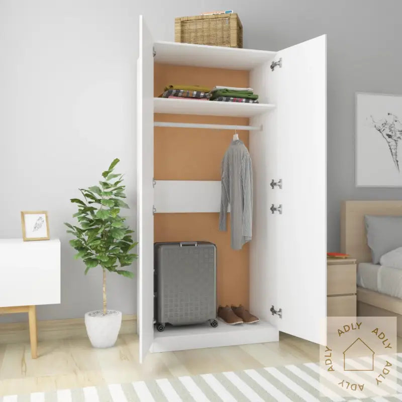 Garderobe Hvit 90X52X200 Cm Konstruert Tre
