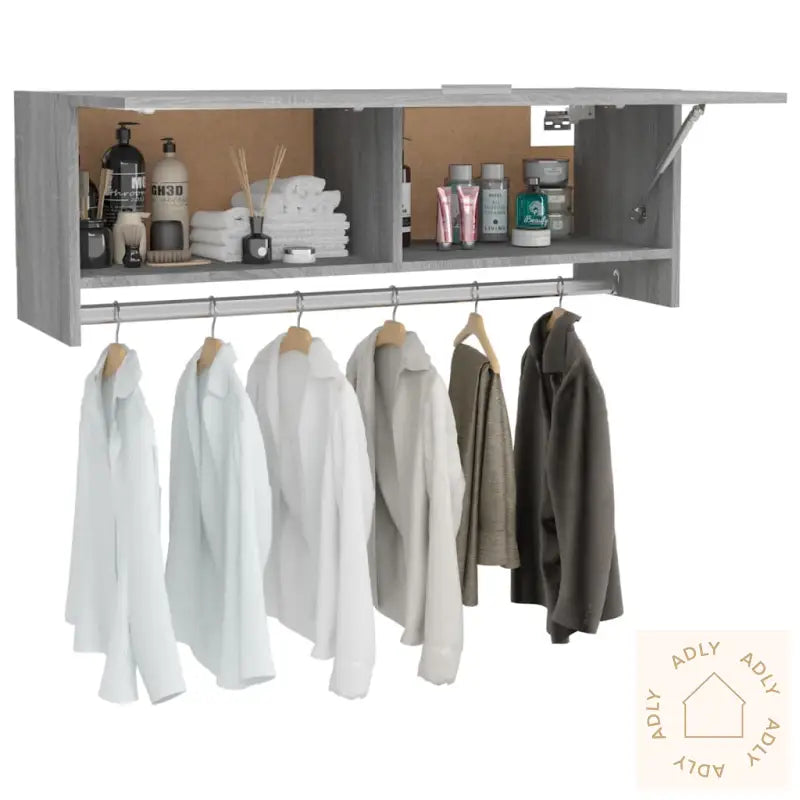 Garderobe Grå Sonoma 100X32,5X35 Cm Konstruert Tre