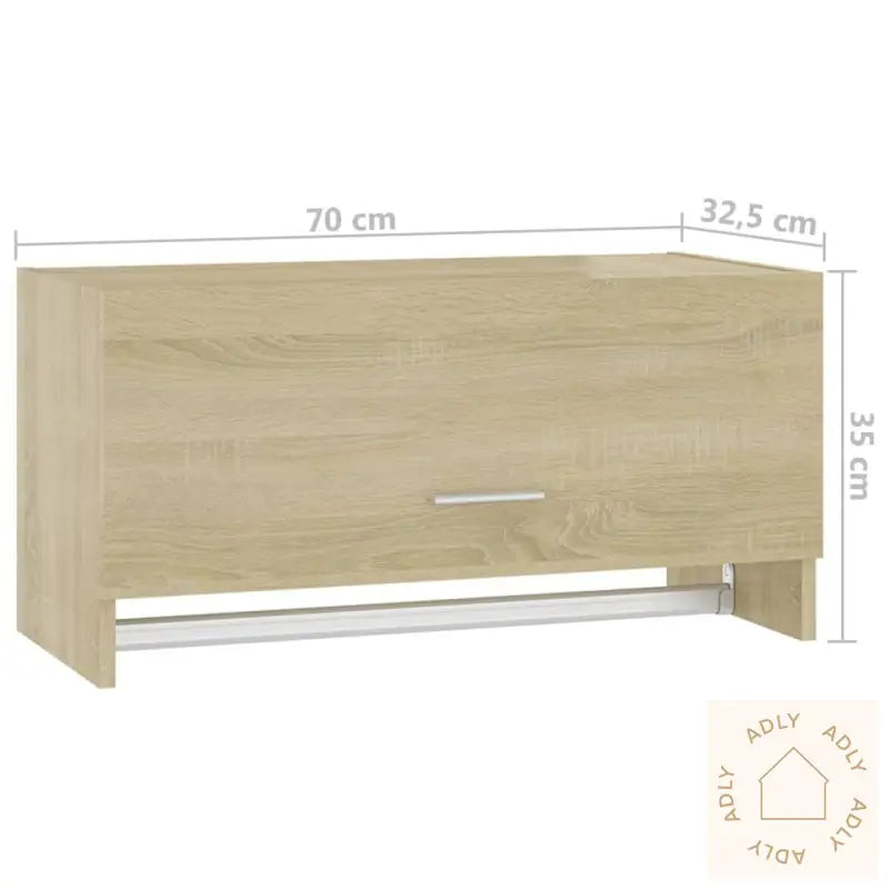 Garderobe Sonoma Eik 70X32,5X35 Cm Konstruert Tre