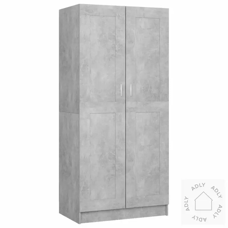 Garderobe Betonggrå 82,5X51,5X180 Cm Konstruert Tre