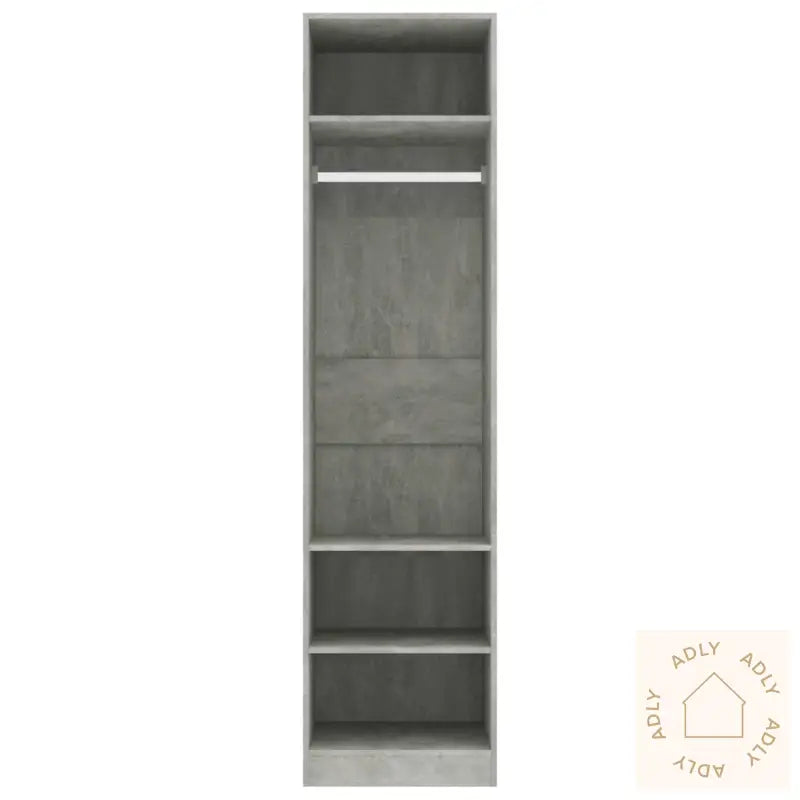 Garderobe Betonggrå 50X50X200 Cm Konstruert Tre