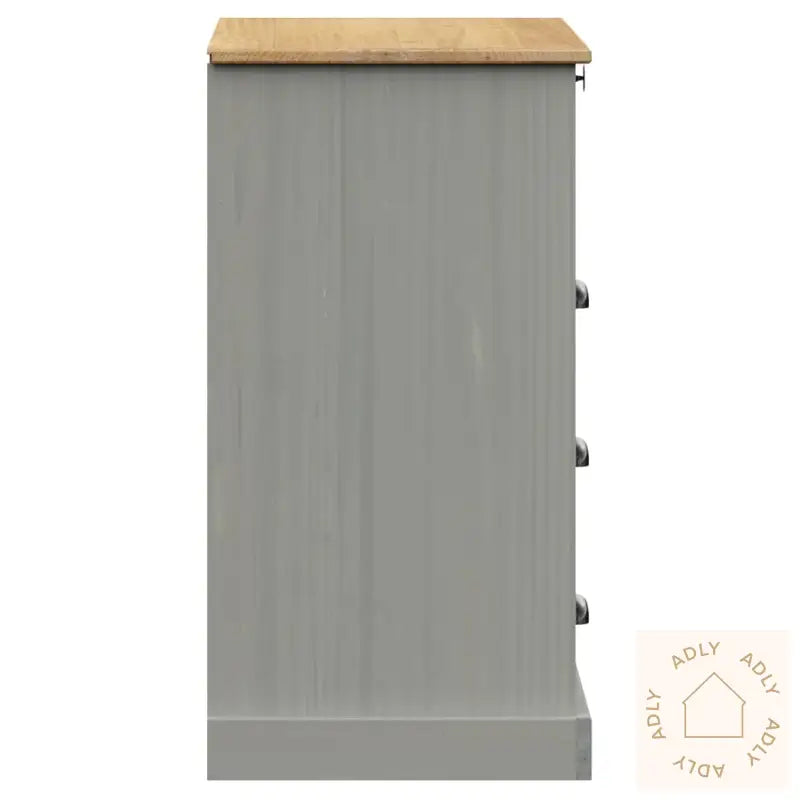 Kommode Vigo Grå 80X40X76 Cm Heltre Furu