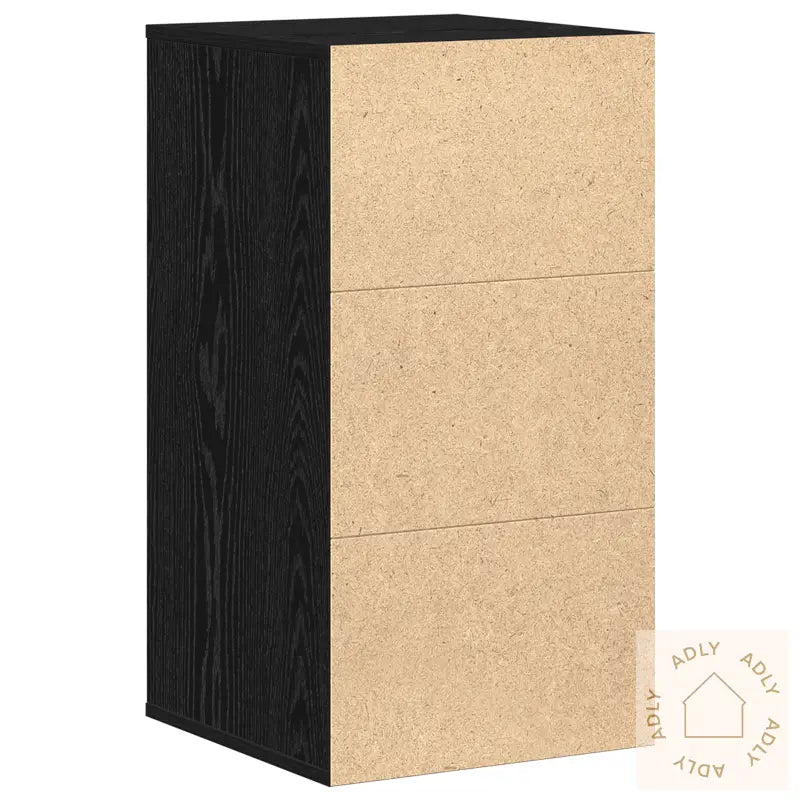 Hjørneskuffeskap Svart Eik 40X41X76 Cm Konstruert Tre