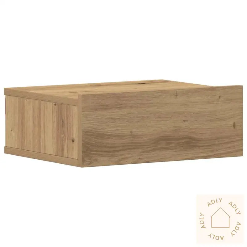 Flytende Nattbord Artisan Eik 40X32X15 Cm Konstruert Tre