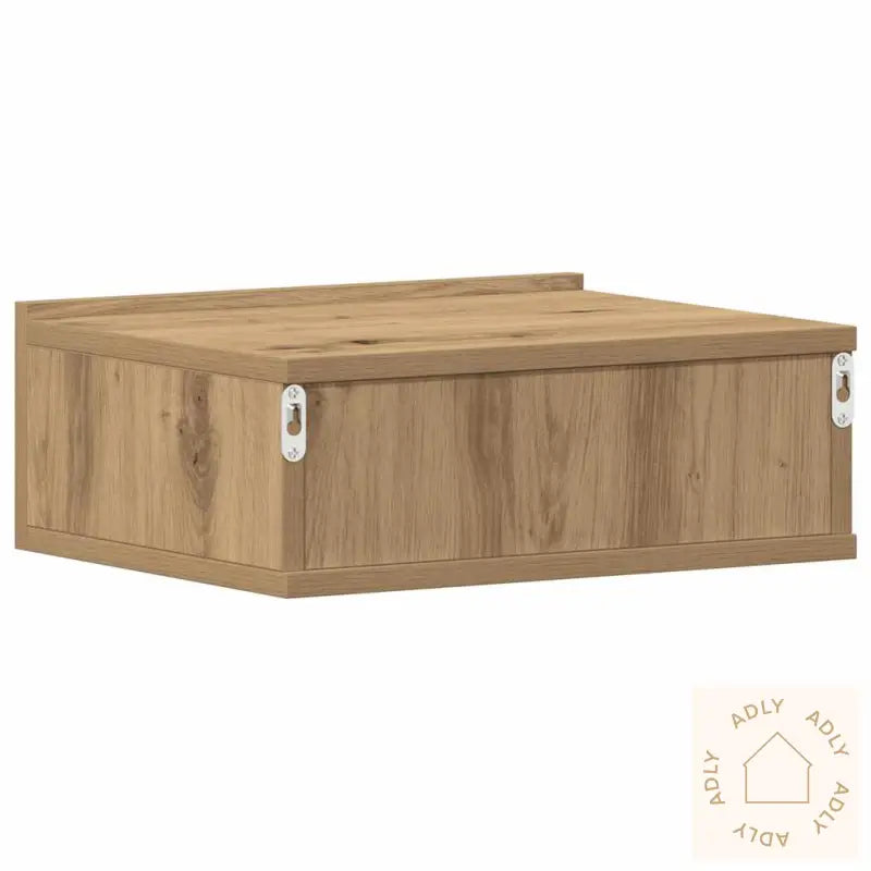 Flytende Nattbord Artisan Eik 40X32X15 Cm Konstruert Tre