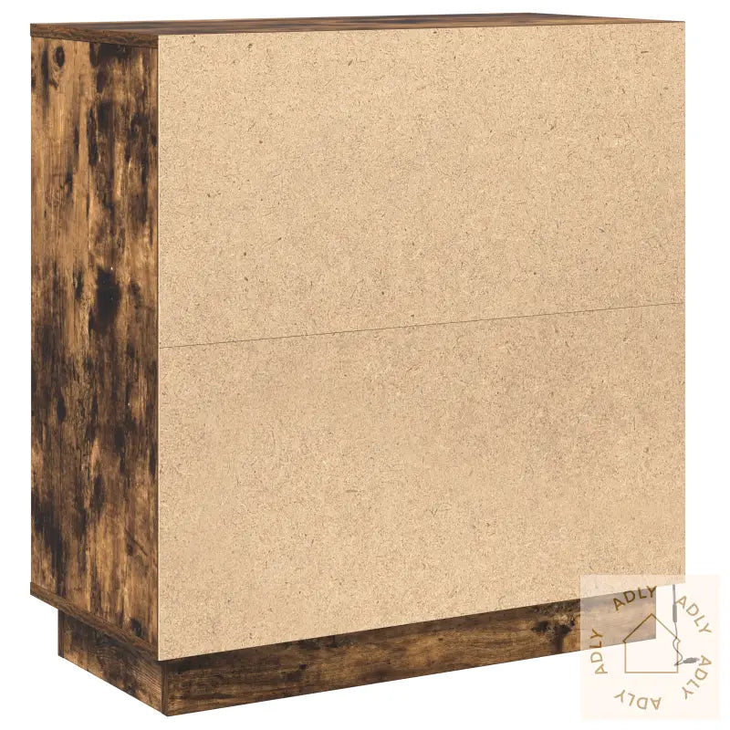 Sideboard Med Led, Røkt Eik, 71X34,5X75 Cm, Laget Av Tre