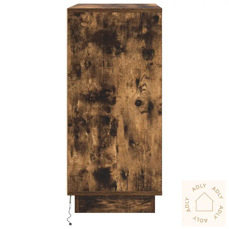 Sideboard Med Led, Røkt Eik, 71X34,5X75 Cm, Laget Av Tre