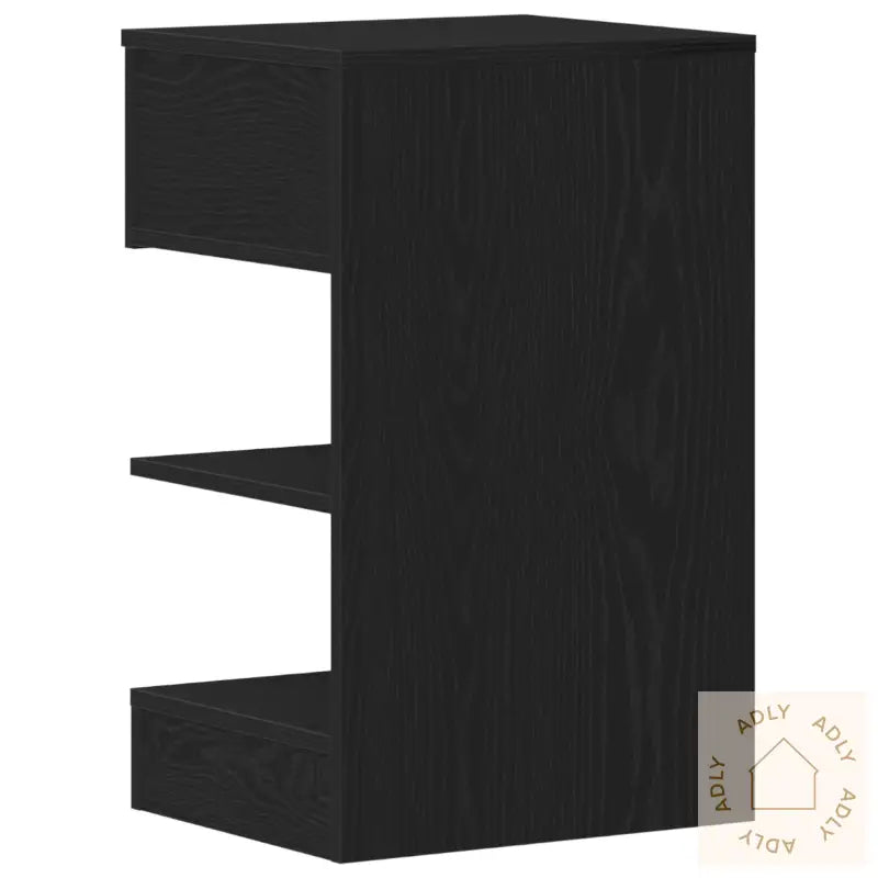Nattbord 2 Stk Svart Eik 40X35X65 Cm Ingeniørtre