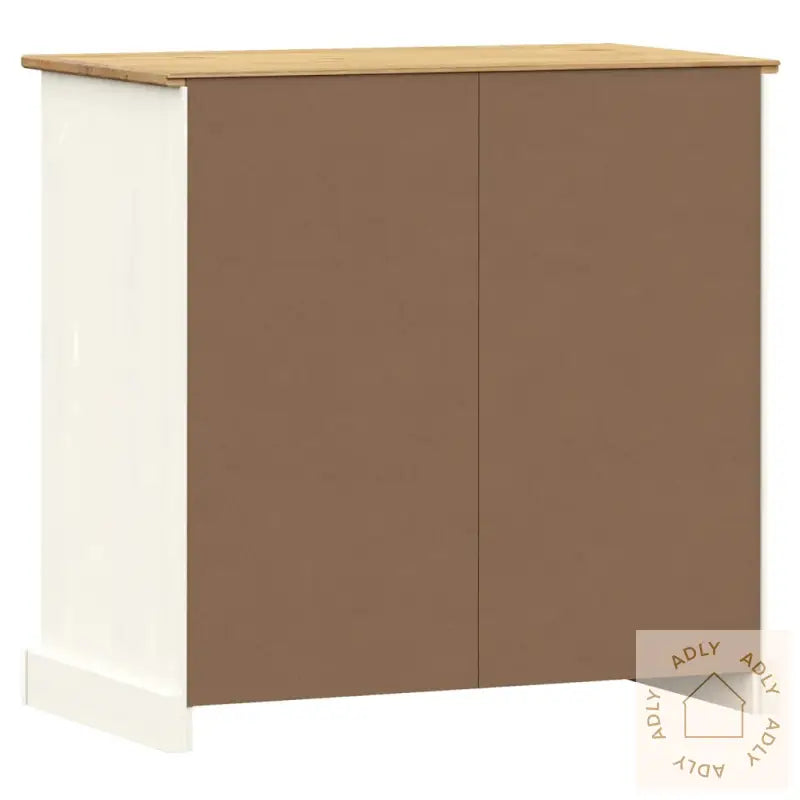 Skjenk Med Skuffer Vigo 78X40X75 Cm Hvit Heltre Furu