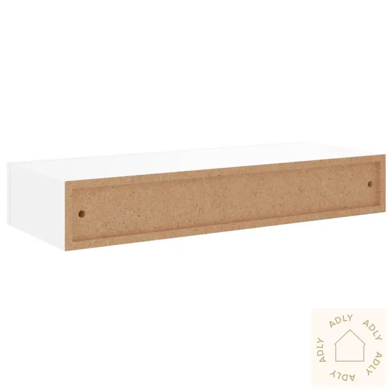 Veggmontert Skuffehylle Hvit 60X23,5X10 Cm Mdf