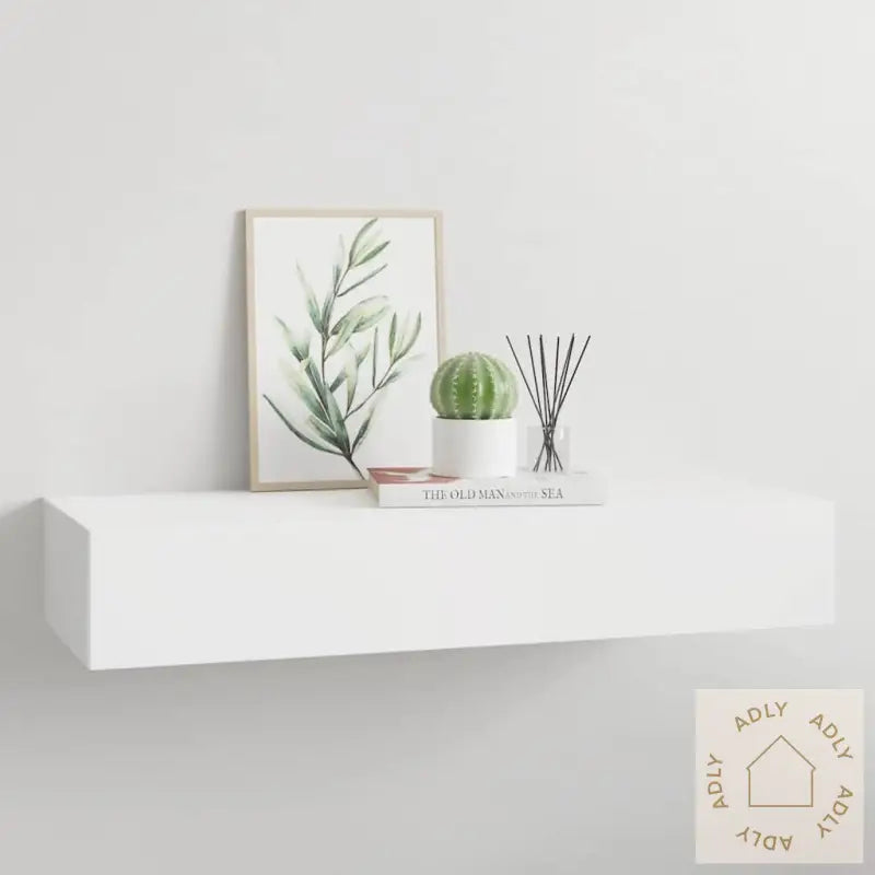 Veggmontert Skuffehylle Hvit 60X23,5X10 Cm Mdf