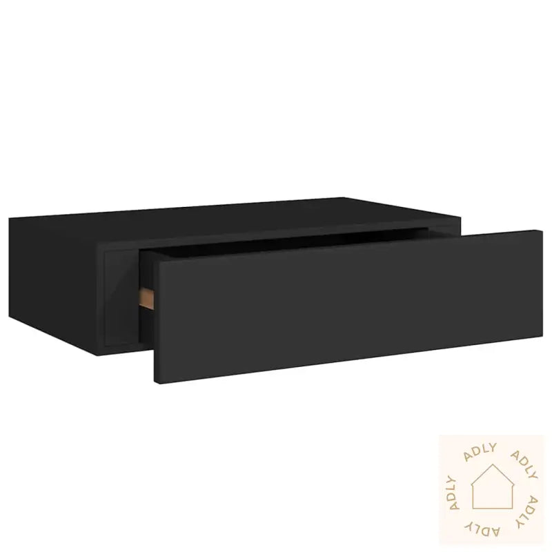 Veggmontert Skuffehylle Svart 40X23,5X10 Cm Mdf