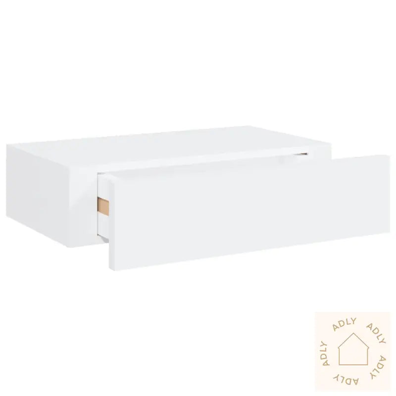 Veggmontert Skuffehylle Hvit 40X23,5X10 Cm Mdf