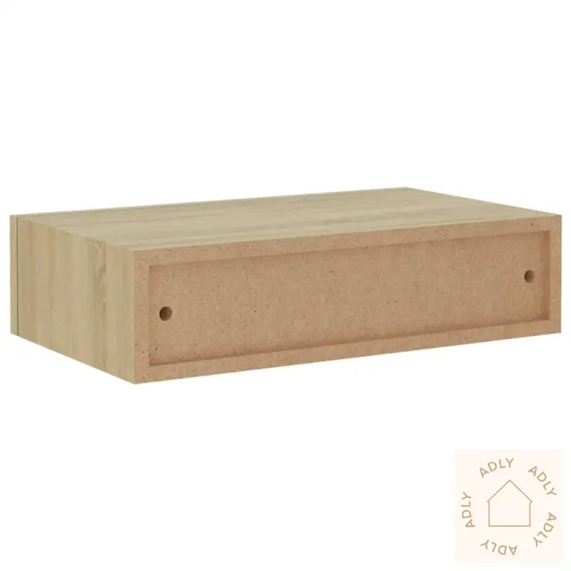 Veggmonterte Skuffehyller 2 Stk Eik 40X23,5X10 Cm Mdf