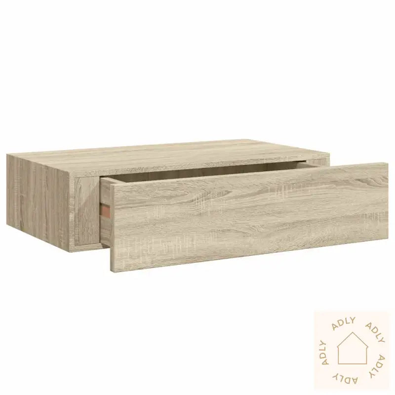 Veggmonterte Skuffehyller 2 Stk Eik 40X23,5X10 Cm Mdf