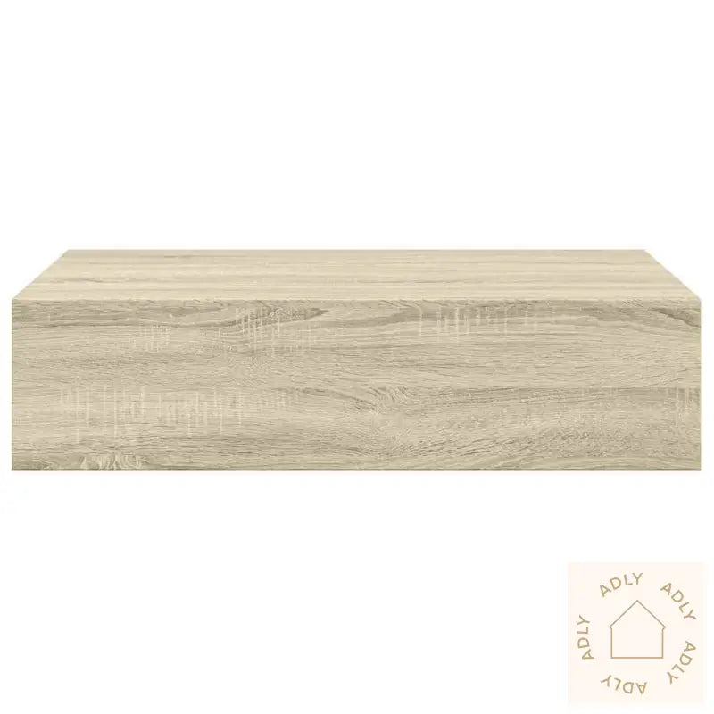 Veggmonterte Skuffehyller 2 Stk Eik 40X23,5X10 Cm Mdf