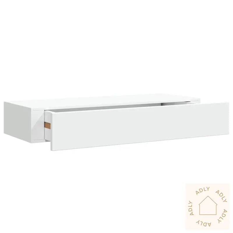 Veggmonterte Skuffehyller 2 Stk Hvit 60X23,5X10 Cm Mdf