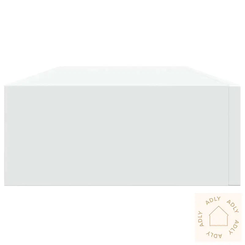 Veggmonterte Skuffehyller 2 Stk Hvit 60X23,5X10 Cm Mdf