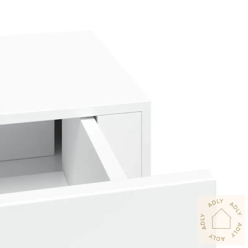 Veggmonterte Skuffehyller 2 Stk Hvit 60X23,5X10 Cm Mdf
