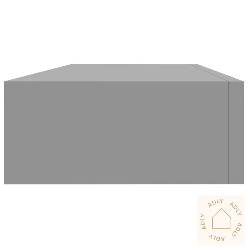 Veggmonterte Skuffehyller 2 Stk Grå 60X23,5X10 Cm Mdf